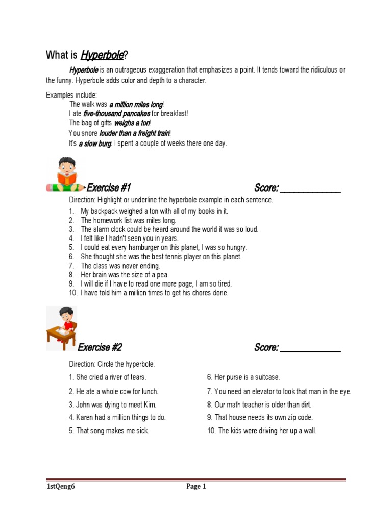 Hyperbole and Personification Explained | PDF