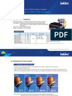 Dye Inks For Epson T080, T082 Cartridges: 1. Comparison Conditions