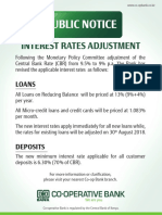 Public Notice: Interest Rates Adjustment