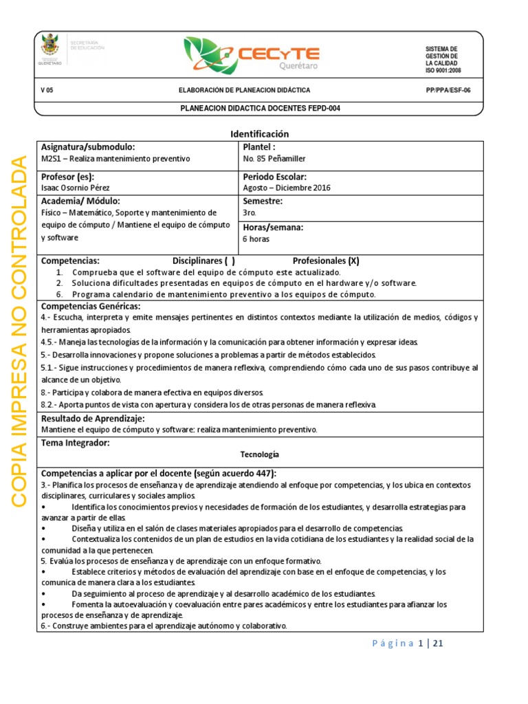 PP Tsmec M2 | PDF | Software | Método de enseñanza