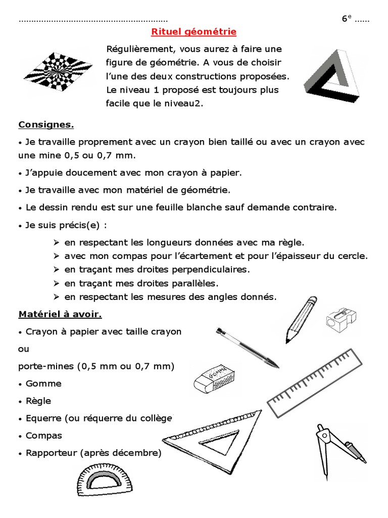 6e - 2022 - Rituel Geométrie, PDF, Cercle