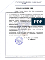 Comunicado 033