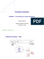 Pushdown Automata: COMP2600 - Formal Methods For Software Engineering