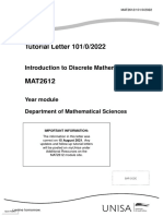 Tutorial Letter 101/0/2022: Introduction To Discrete Mathematics