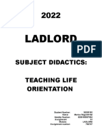 Ladlord: Subject Didactics: Teaching Life Orientation