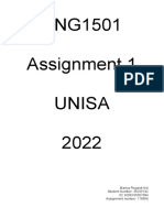 ENG1501 Assignment 1 Unisa 2022: Marius Regardt Nel Student Number: 36205192 ID: 8208165067084 Assignment Number: 178956