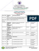 Weekly Home Learning Plan April 18-22,, 2022 (Modified)