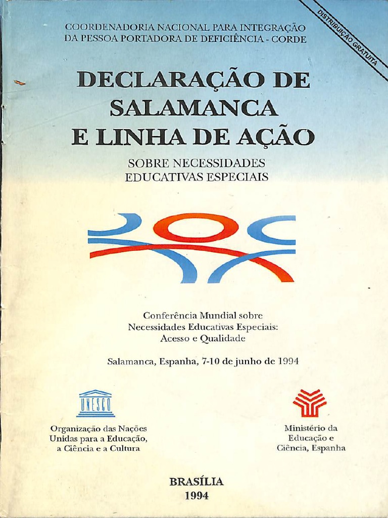 Declaração de Salamanca e Linha Da Ação Sobre Necessidades Educativas ...