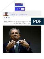 Guedes confunde Brasil com Faria Lima