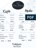 Cartaz Tabela de Preços para Manicure e Nail Designer