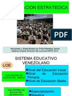 Planificación Estratégica Sub Sistema de Educaciòn Basica