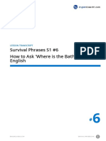 Survival Phrases S1 #6 How To Ask 'Where Is The Bathroom?' in English