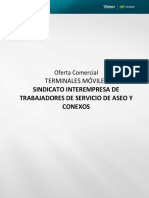 Oferta móvil para sindicato de trabajadores de aseo