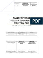 Plan de estudios de anestesiología