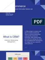 CRM E - Commerce: Case Study - Management Information System Lab