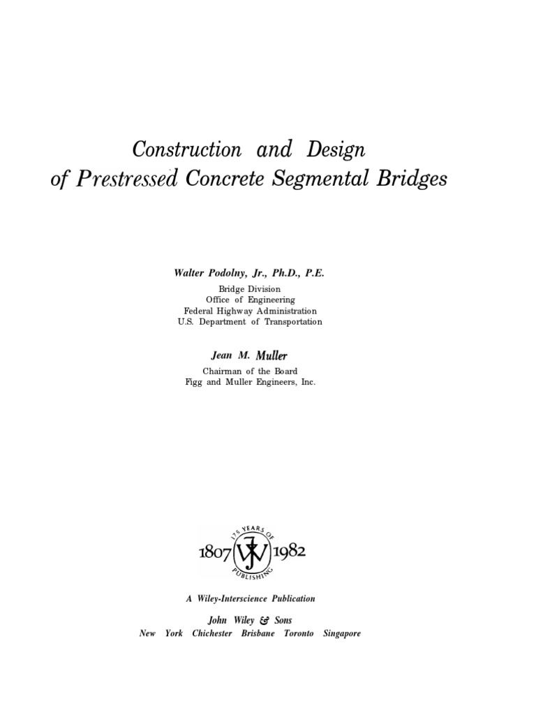 Prestressed Concrete Segmental Bridges | PDF | Prestressed Concrete ...