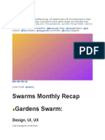 Swarms Monthly Recap Gardens Swarm:: Design, UI, UX