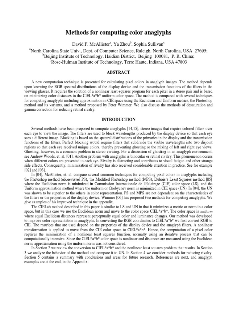 A new nonlinear least squares method for calculating pixel colors in