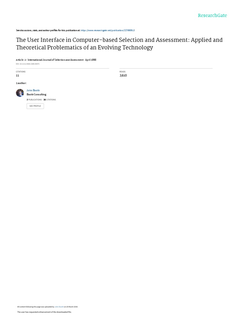 User Interface in Computer-Based Assessment | PDF | User Interface ...