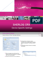 Configure device name, location and time sync settings for SHERLOG CRX