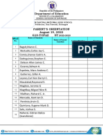 Department of Education: Parent'S Orientation August 19, 2022 G10-Topaz Sy