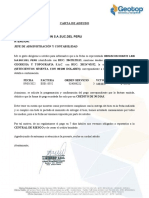 Carta de Adeudo Obrascon Huarte Lain S.a.suc - Del Peru