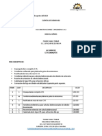 Cuenta de Cobro Adicionales HG CONSTRUCCIONES E INGENERIA SAS