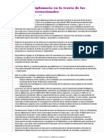 Clase 2 La Diplomacia en La Teoría de Las Relaciones Internacionales