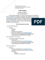 Plan de Evaluación y actividades del I lapso 5to A, B, DE y F Física Xiomara ETA