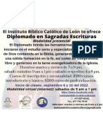 Diplomado en Sagradas Escrituras 