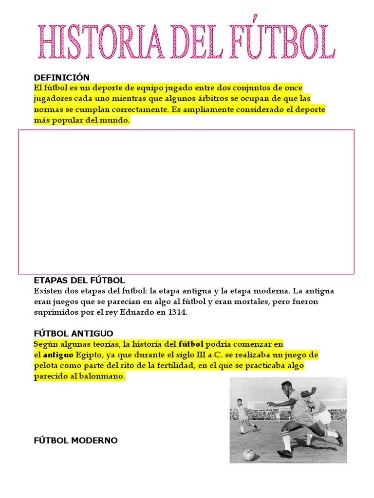 Historia Del Fútbol | PDF | Asociación de Futbol | Deportes atléticos