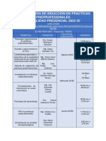 PROGRAMACIÓN INDUCCIÓN 2022 - 20 PPP MODALIDAD PRESENCIAL