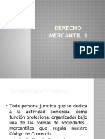 Derecho Mercantil I: Comerciantes Sociales y Sociedades Mercantiles