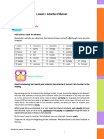 Lesson 1. Adverbs of Manner: Distribución Gratuita. Prohibida Su Venta