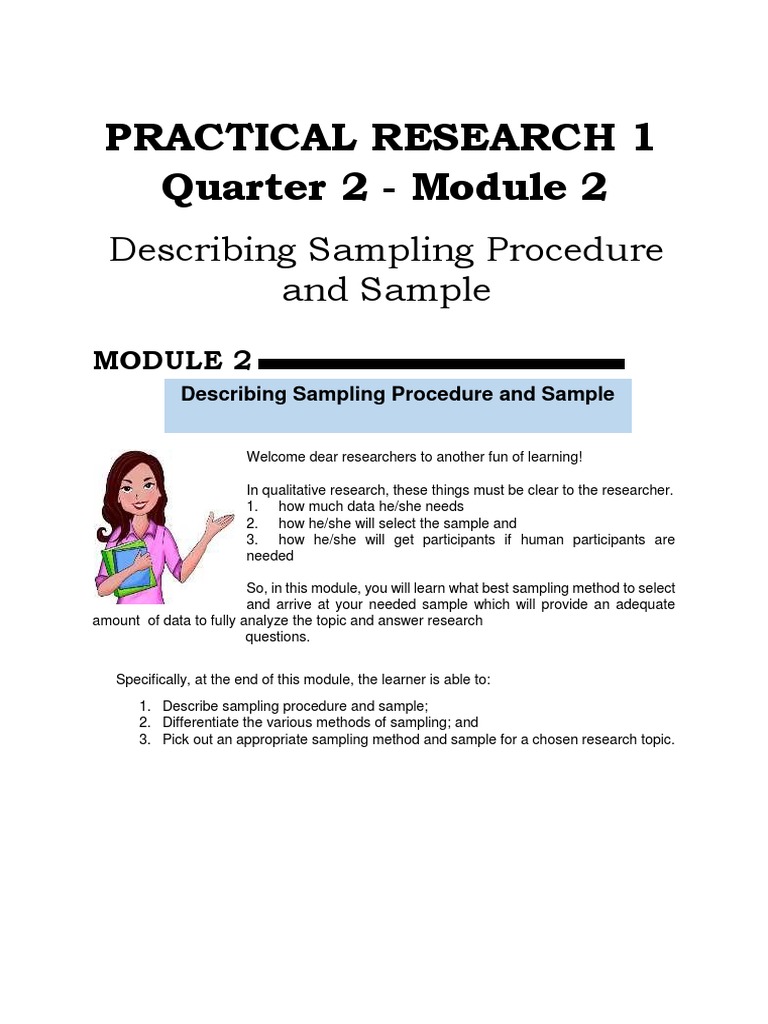 Practical Research Q2 Week 2 Pdf Sampling Statistics Statistics