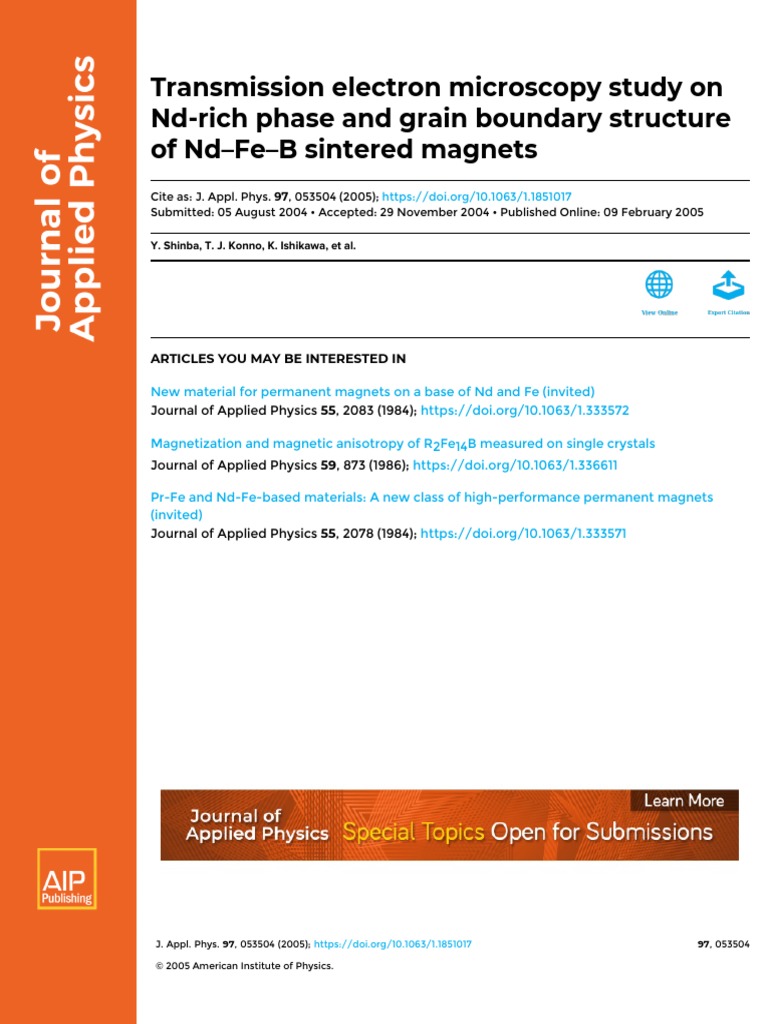 2005shinba JAP Transmission Electron Microscopy Study On NdRich