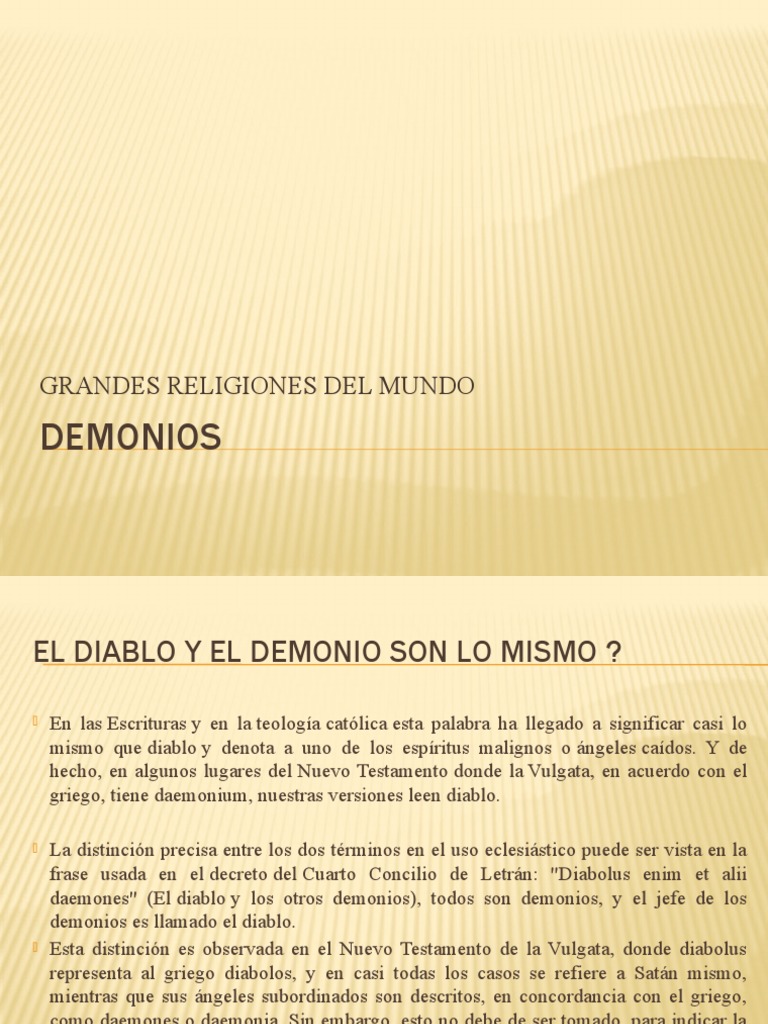 Demonios en Las Religiones | PDF | Creencia religiosa y doctrina ...