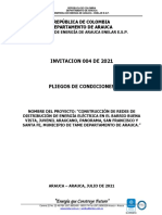 Invitacion 004 de 2021: República de Colombia Departamento de Arauca