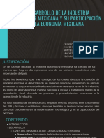 El Desarrollo de La Industria Automotriz Mexicana y Su Participación en La Economía Mexicana