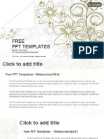 Abstract Floral Nature PowerPoint Templates Widescreen