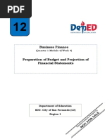 Q1-Module 4-Week 4-Preparation of Budget and Projection of Financial Statements