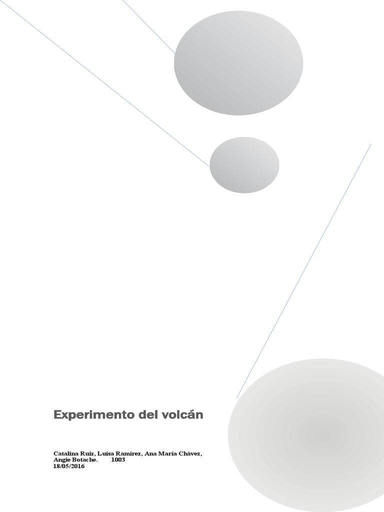 Experimento Del Volcán Pdf Volcán Tipos De Erupciones Volcánicas