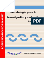  Metodología de La Investigación y Redacción (Ríos, 2017)