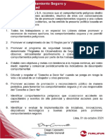 Politicas Comportamiento Seguro y Cultura de Seguridad - UM Raura 2022