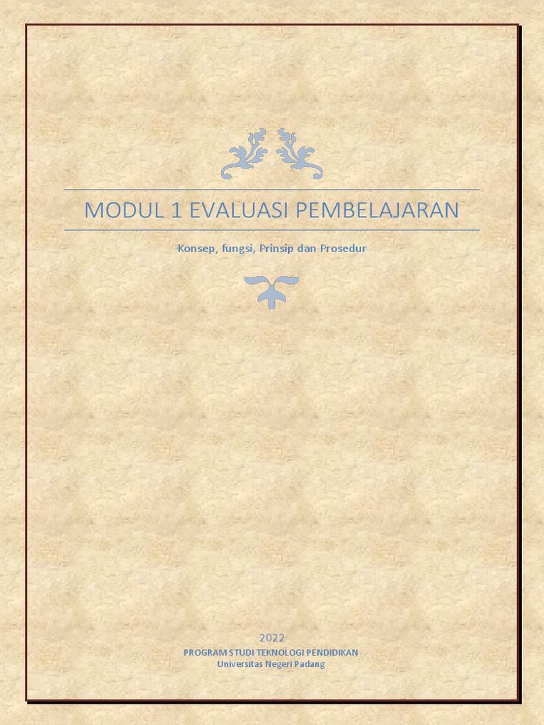 Konsep dan Prinsip Evaluasi Pembelajaran | PDF | Karier & Perkembangan