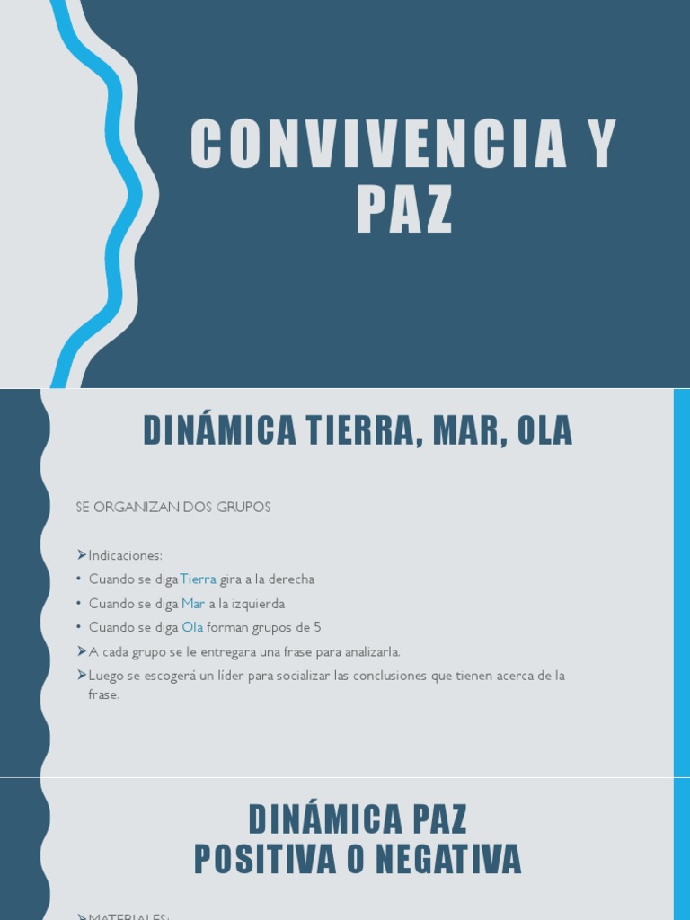 Dinámicas para Fomentar la Paz Escolar | PDF | Paz