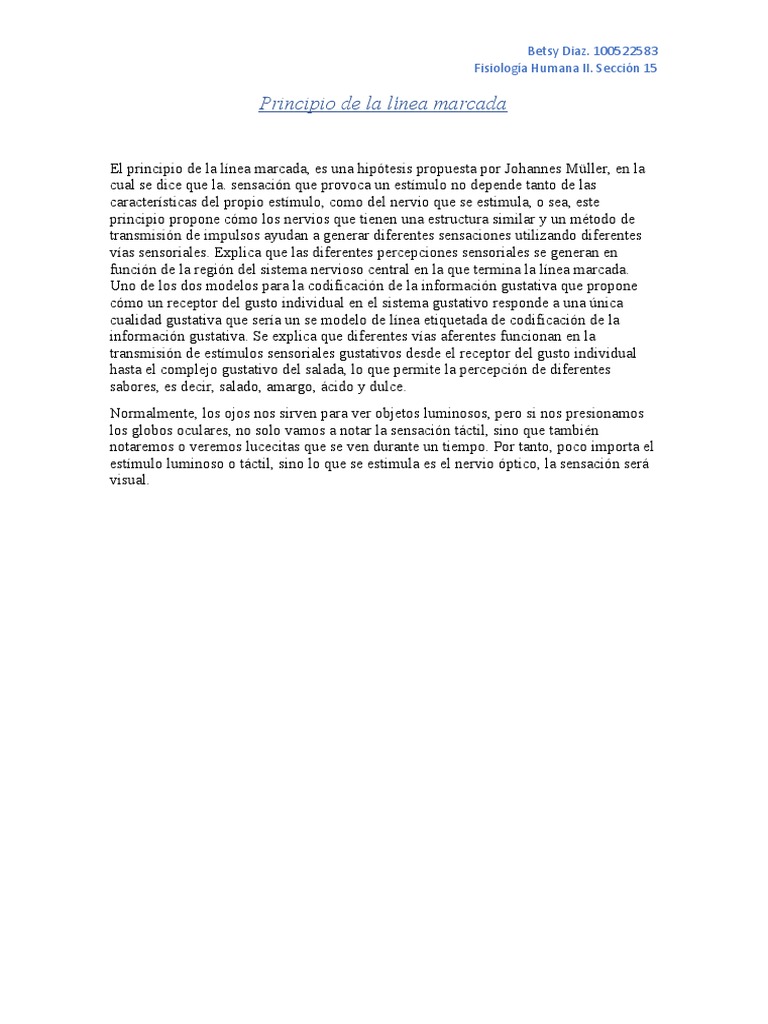 Principio de La Línea Marcada | PDF