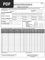 General Intake Sheet DSWD Form | PDF | Psychosocial