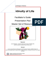 Continuity of Life: Facilitator's Guide Presentation Plan Master Set of Resources