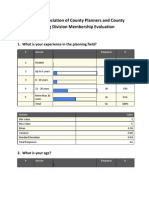 National Association of County Planners and County Planning Division 2011 Membership Evaluation Results